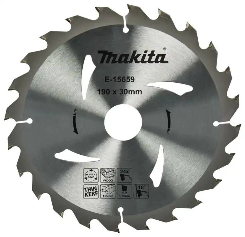 Makita Accessoires E-15659 Lame de scie circulaire Bois 190 x 30 x1,6 mm T24