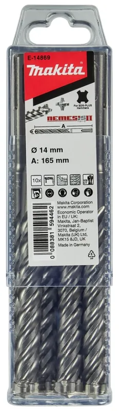Makita Accessoires E-14869 P4S Foret à béton SDS-Plus 14x165mm