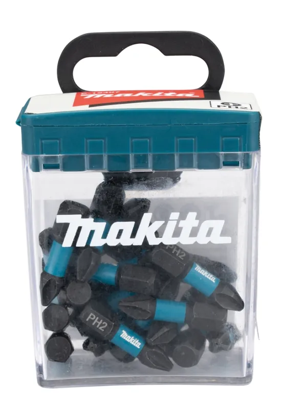 Makita Accessoires E-12360 Embout de vis à choc Impact Noir PH2 x 25 mm Par 25 Pièces