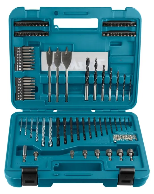 Makita Accessoires D-47248 Jeu d‘embouts de perçage et de vissage dans un coffret en plastique 100 pièces