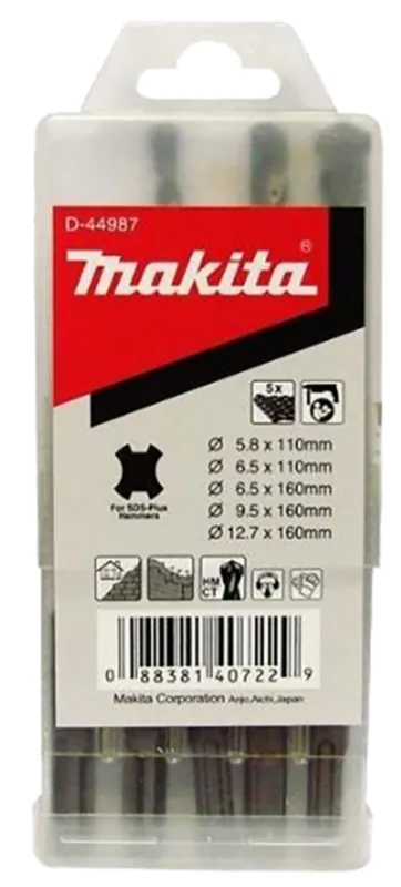 Makita Accessoires D-44987 SDS-Plus Concrete Drill Set 5-piece