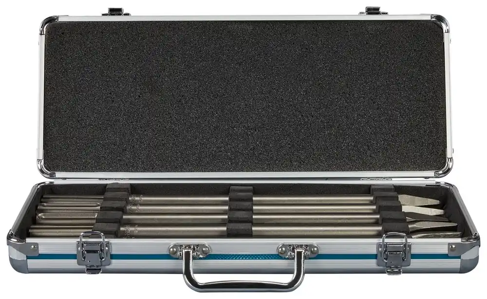 Makita Accessoires D-42472 Set de burins SDS-Max 5 pièces dans une mallette en aluminium