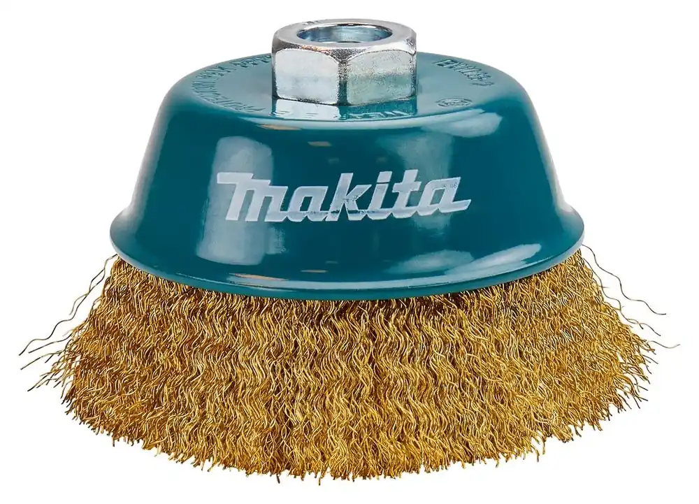 Makita Accessoires D-39805 Brosse à godets Fil d‘acier laitonné ondulé M14 x 100 mm