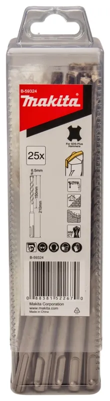 Makita Accessoires B-59324 B2S Foret à béton SDS-Plus 6.5x210mm