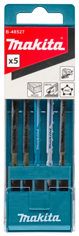 Makita Accessoires B-48527 Jeu de lames de scie sauteuse 5 pièces