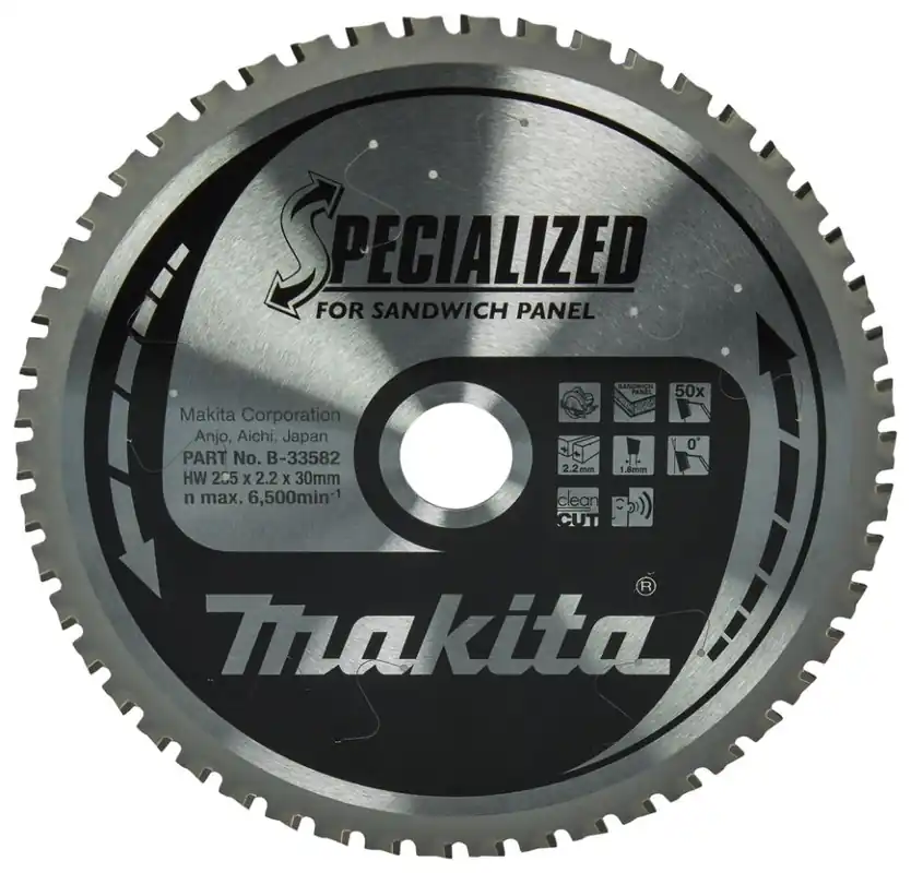 Makita Accessoires B-33582 Lame de scie circulaire Panneau sandwich spécialisé SMTCG 235 x 30 x 2,2 mm T50