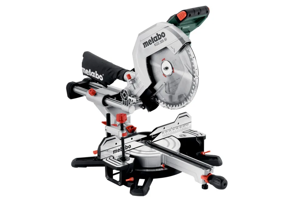 Metabo 613305000 Scie à onglets coulissante KGS305M avec barre de traction