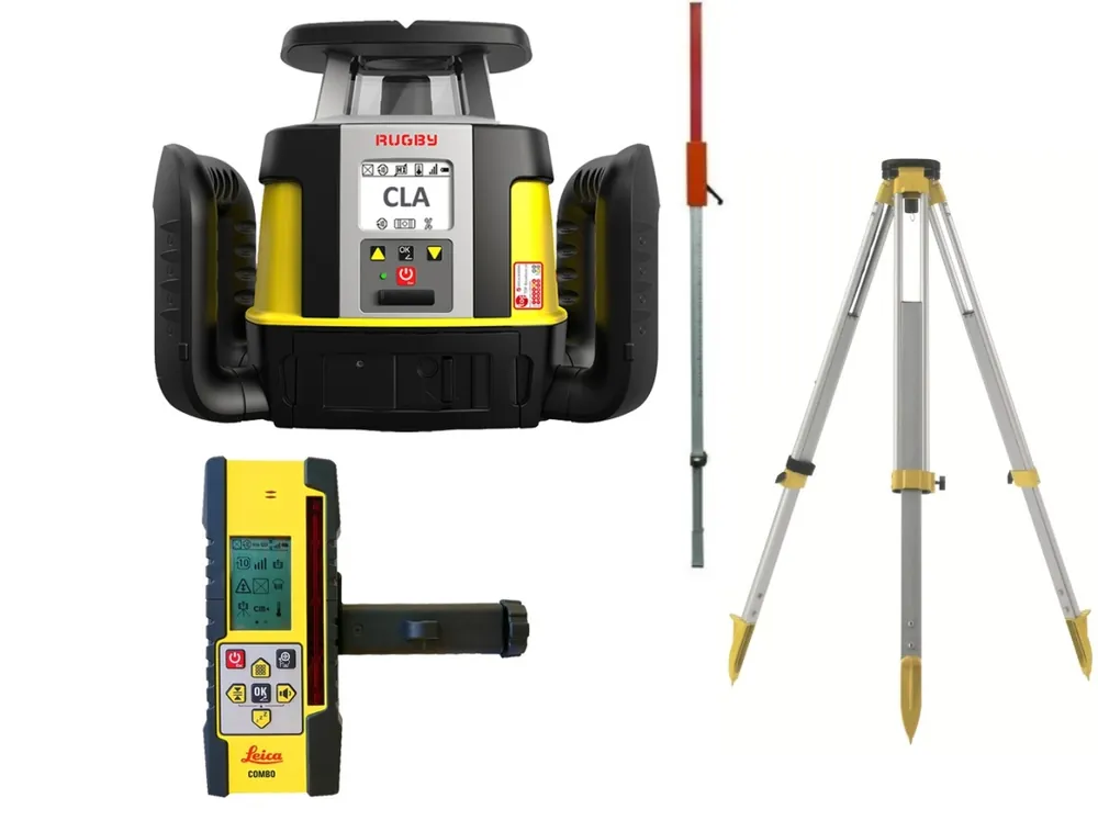 Leica 6016030SET Rugby CLA-ctive CLX 550 Laser pour fusil de chasse + récepteur Combo + trépied 167cm + Flexi Lat