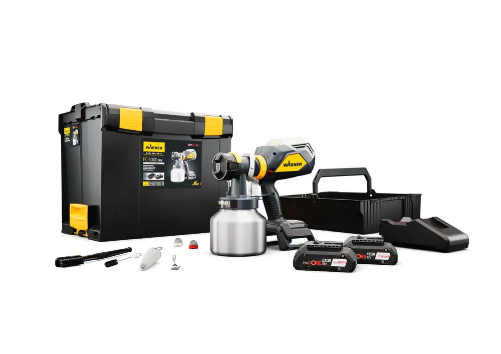 Wagner 2453687 FC 4000 XLVP StandardSpray Pulvérisateur de peinture à batterie 18V hors batteries et chargeur