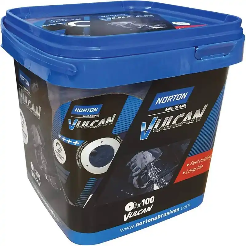 Norton Clipper 66252828188 Vulcan Disques à tronçonner 125x1,0x22,23mm 100 en godet
