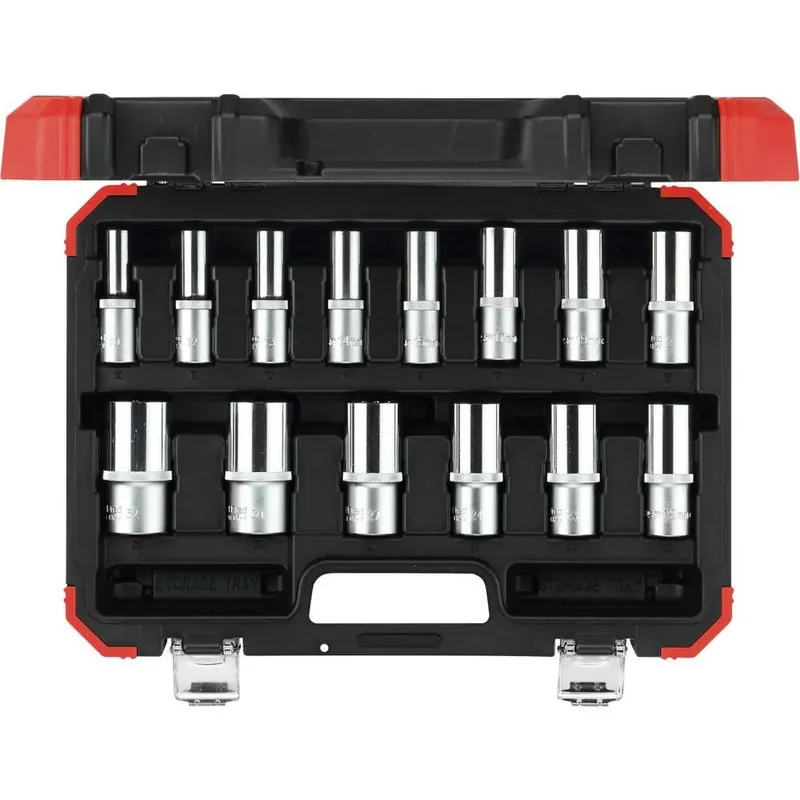 Gedore RED 3300008 R61003114 Jeu de clés à douilles longues 1/2" métrique 14 pièces