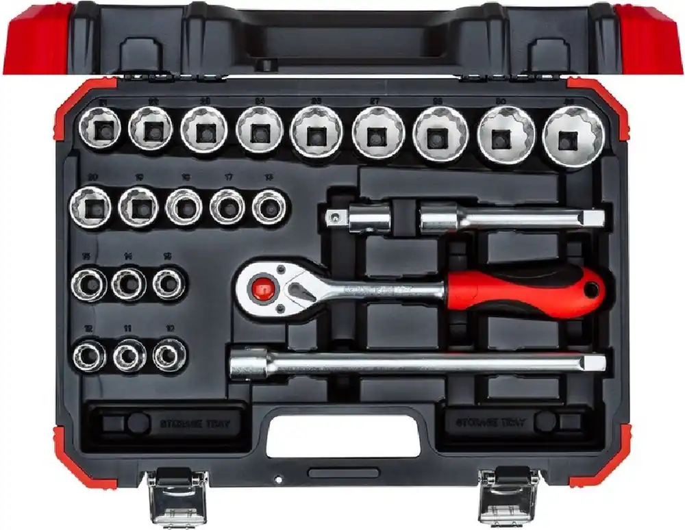 Gedore RED 3300056 R69013024 Jeu de clés à douilles 12 faces 1/2" métrique 24 pièces métrique 24 pièces