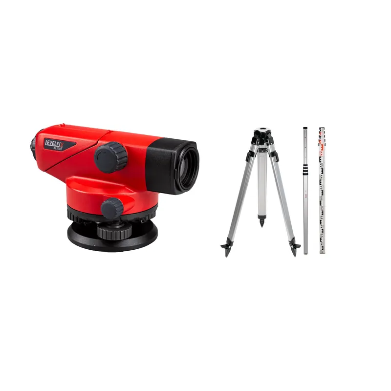 Levelfix 554321 AL320X Niveau à bulle + Trépied à tête sphérique 1.8m + Balise 5m