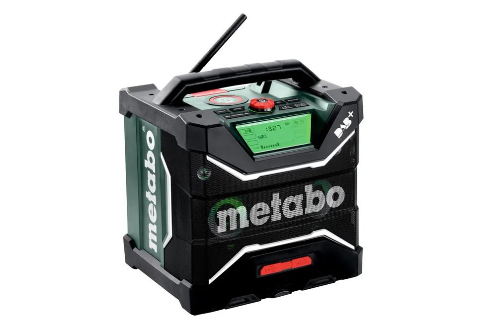 Metabo 600779850 RC 12-18 32W BT DAB+ radio de construction sans fil avec fonction de charge et bluetooth 12-18V excl. batteries et chargeur