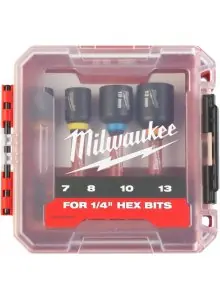 Milwaukee Accessoires 4932492445 Jeu de douilles Shockwave résistant aux chocs, 4 pièces