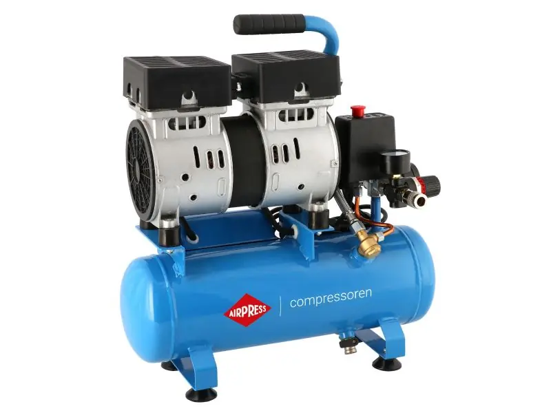 Airpress 36738 Compresseur silencieux sans huile L 6-105 8 bar 0,6 hp/0,45 kW 25 l/min 6 l