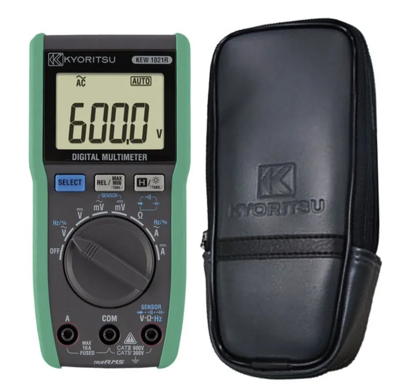 Kyoritsu 01021R080A Multimètre numérique TRMS, fourni avec une mallette de transport