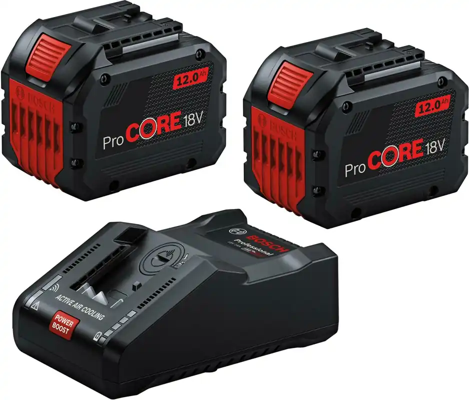 Bosch Bleu Accessoires 1600A02T5W 2 x Batterie ProCore 18V 12.0Ah + Chargeur GAL 18V-160 Professional
