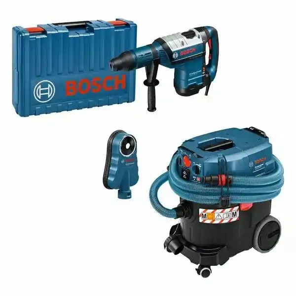 Bosch Bleu 0615A5004K GBH 8-45 DV Marteau combiné + GAS 35 M AFC Aspirateur + GDE 68 Dispositif d‘aspiration