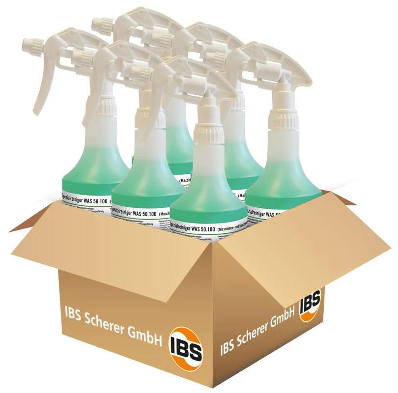 IBS Scherer 2050393 Nettoyant spécial WAS 50.100 (Nettoyant pour machines et industries), 6x500 ml