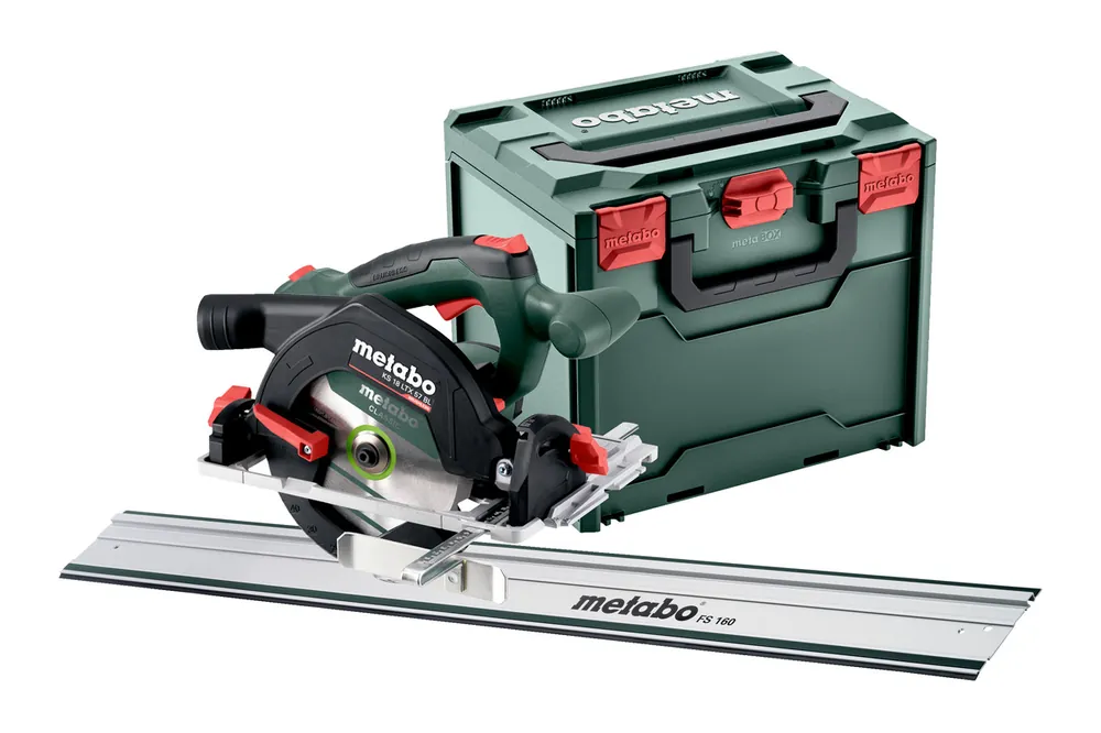Metabo 691222000 KS 18 LTX 57 BL scie circulaire sans fil 18V excl. batteries et chargeur + rail de guidage FS 160