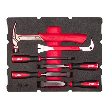 Milwaukee Accessoires 4932493641 Set d‘outils PACKOUT Foam Inlay 6-piece Carpenter