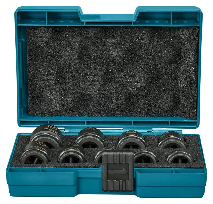 Makita Accessoires E-16564 Jeu de douilles à percussion Noir 1/2 UK 9 pièces