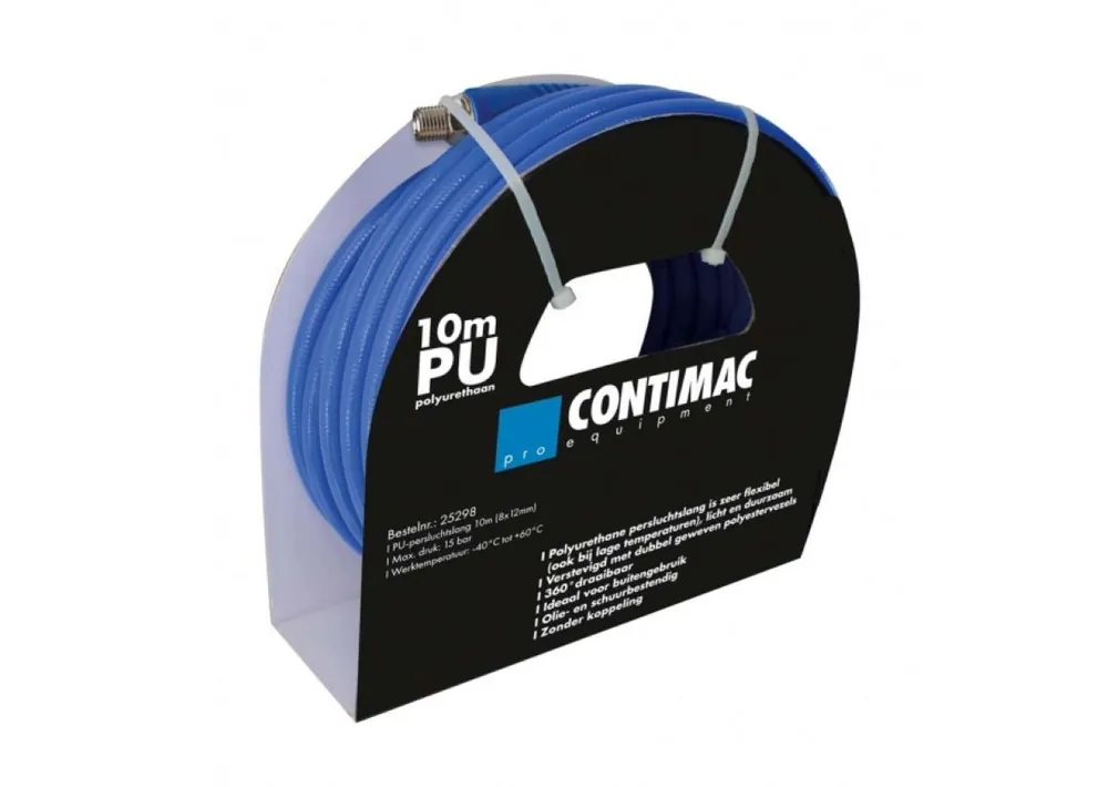 Contimac 25298 Tuyau d‘air comprimé en PU (12x8mm) 10m - sans raccord