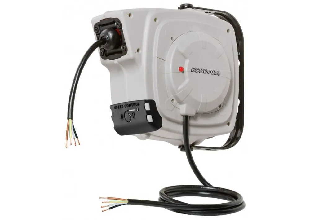 Ecodora 567000053 Enrouleur de tuyau 7m (3-400V) - câble 5x1,5mm² + SPEEDCONTROL - (0E5515F) sans connecteur