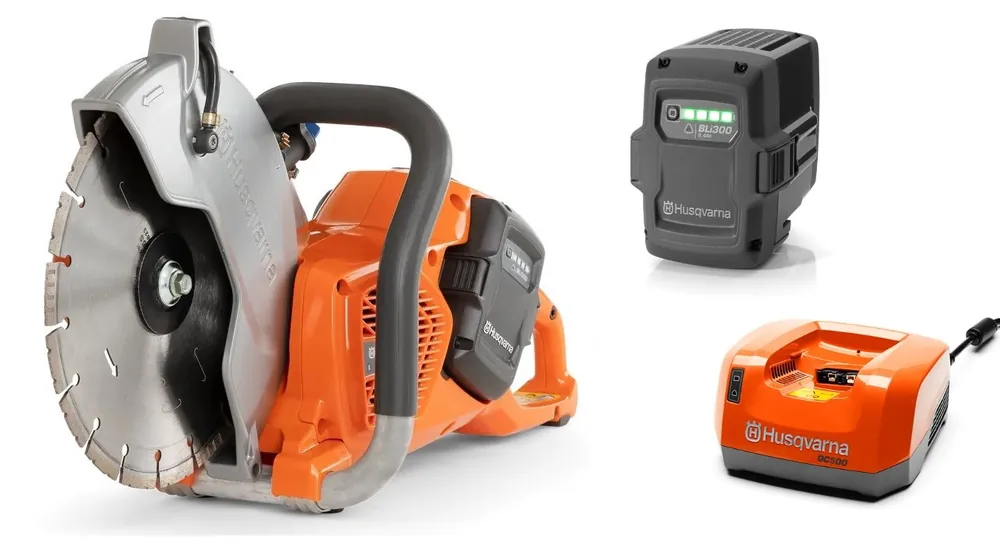 Husqvarna K540ICOMBI C K540I Accu cutter 250mm 36V + 1 x BLi300 Batterie + QC500 Chargeur rapide