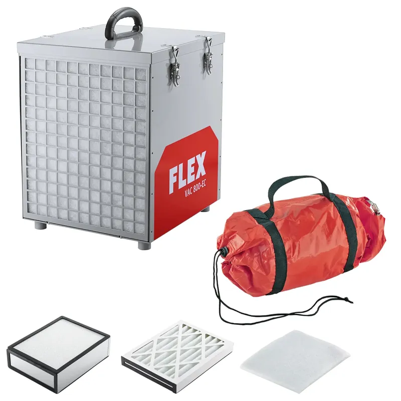 Flex-tools 532859 VAC 800-EC Air Protect 14 SET Épurateur d‘air pour bâtiments, classe de poussière M