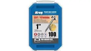 Kreg SML-C1-100-INT Vis à tête cylindrique 25 mm galvanisée Maxi-Loc à filetage grossier 100 pcs.
