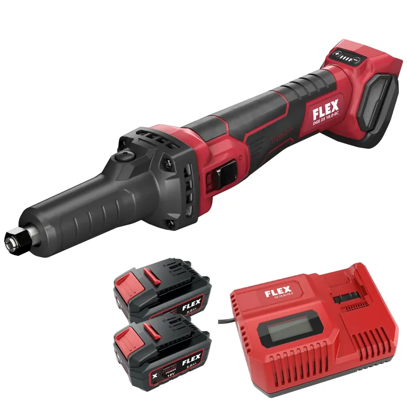 Flex-tools 532115 DGE 25 18.0-EC C Accu meuleuse droite 18V 5.0Ah Li-Ion