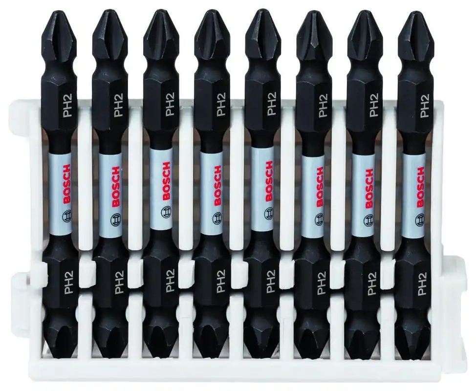 Bosch Bleu Accessoires 2608522337 8x Double bit Impact PH2, 65