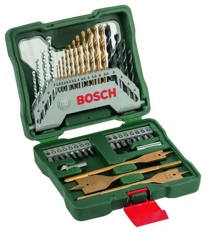Bosch Vert Accessoires 2607019600 Jeu de forets et d‘embouts de vissage revêtus TiN X-line 40 pièces