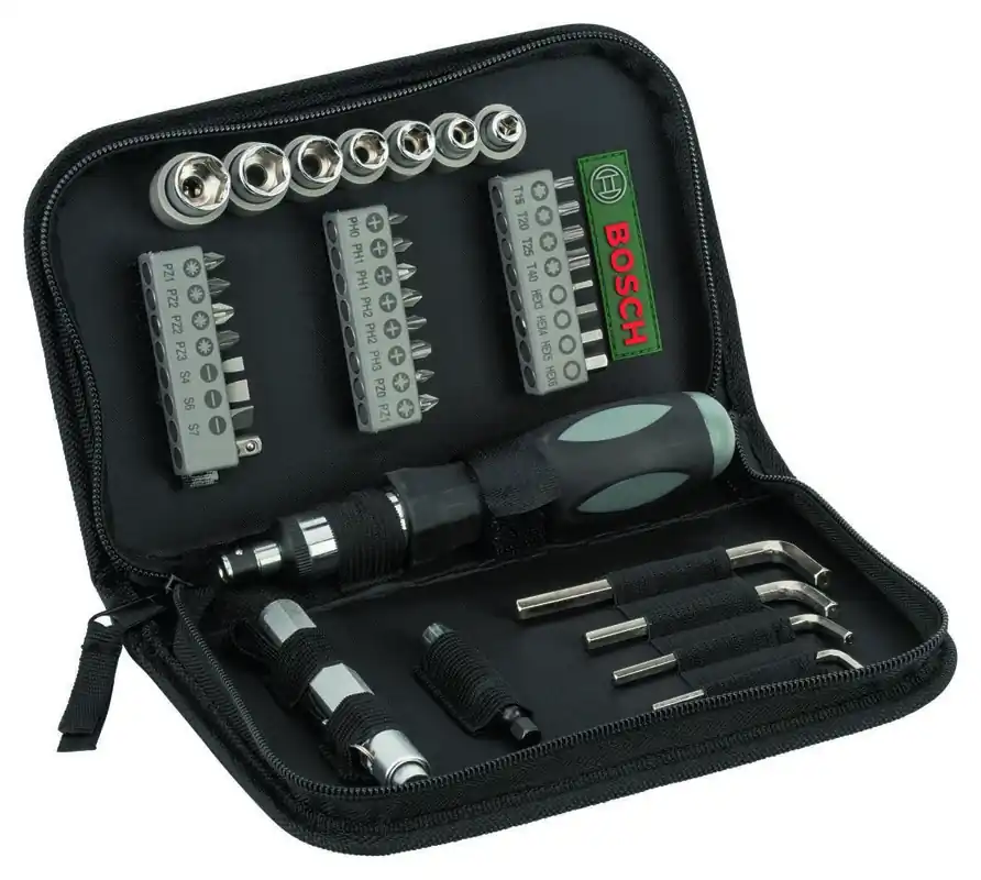 Bosch Vert Accessoires 2607019506 Jeu d‘embouts mixtes 38 pièces en coffret