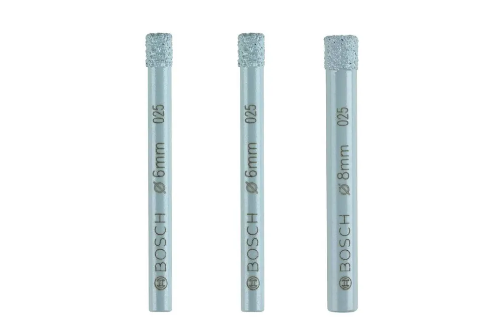 Bosch Bleu Accessoires 2607011626 Jeu de forets diamantés 6+6+8mm