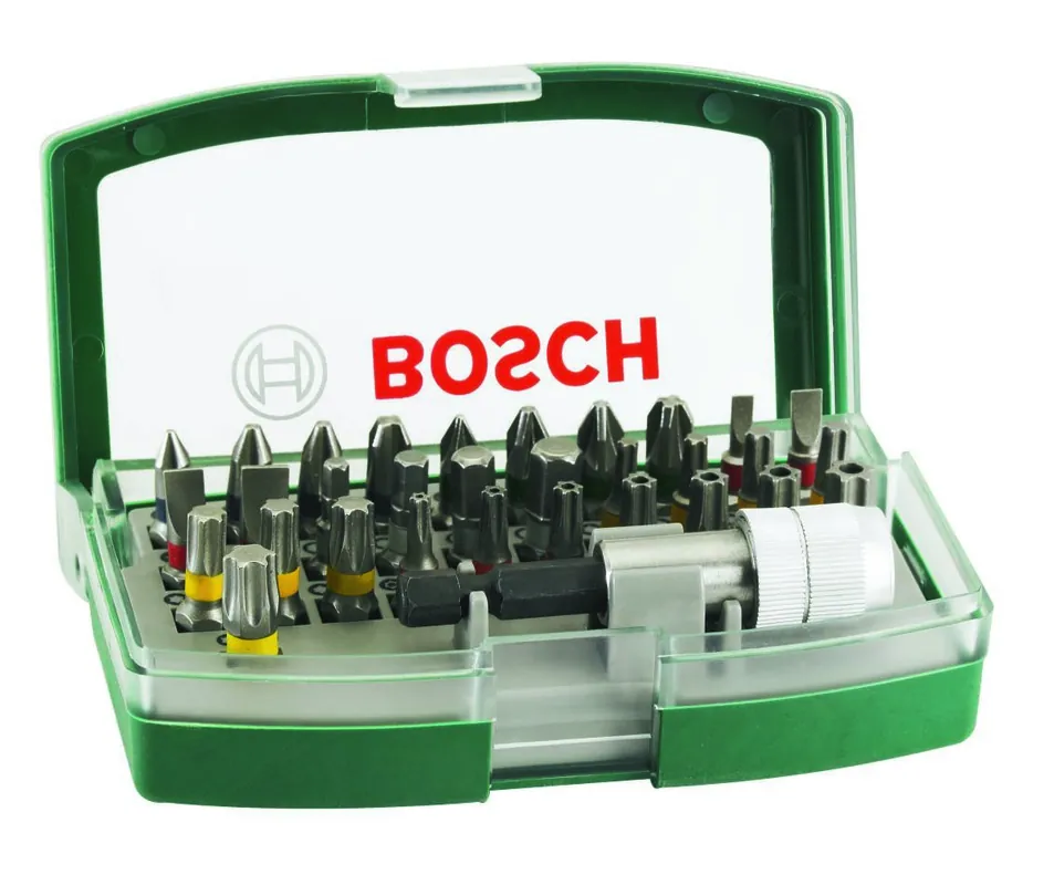 Bosch Vert Accessoires 2607017063 Jeu d‘embouts de vissage à code couleur 32 pièces