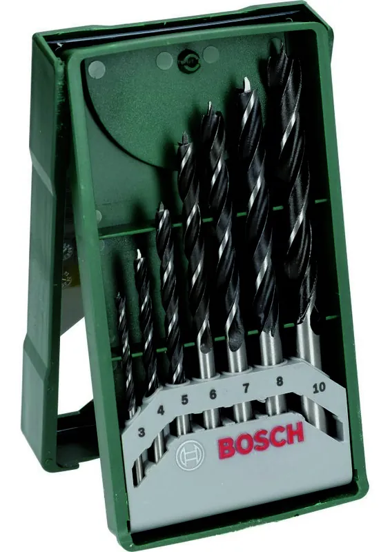 Bosch Vert Accessoires 2607019580 Mini-X-Line Jeu de forets à bois 7 pièces