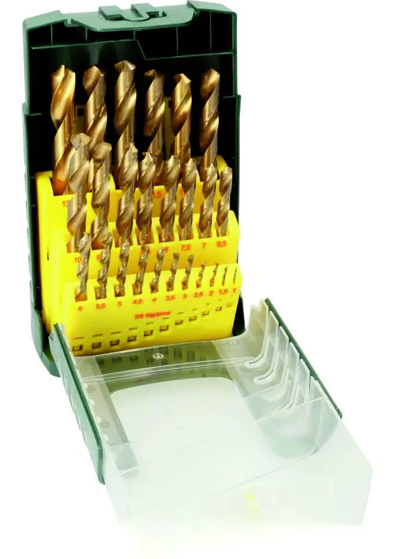 Bosch Vert Accessoires 2607017154 Jeu de forets à métaux HSS-étain, 1-13 MM, 25DLG