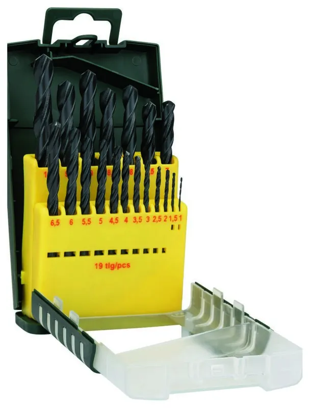 Bosch Vert Accessoires 2607017151 Jeu de mèches à métaux HSS-R, 1-10 mm - 19 pièces