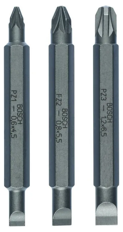 Bosch Bleu Accessoires 2607001747 3x Pointes doubles PZ1-PZ2-PZ3, 60
