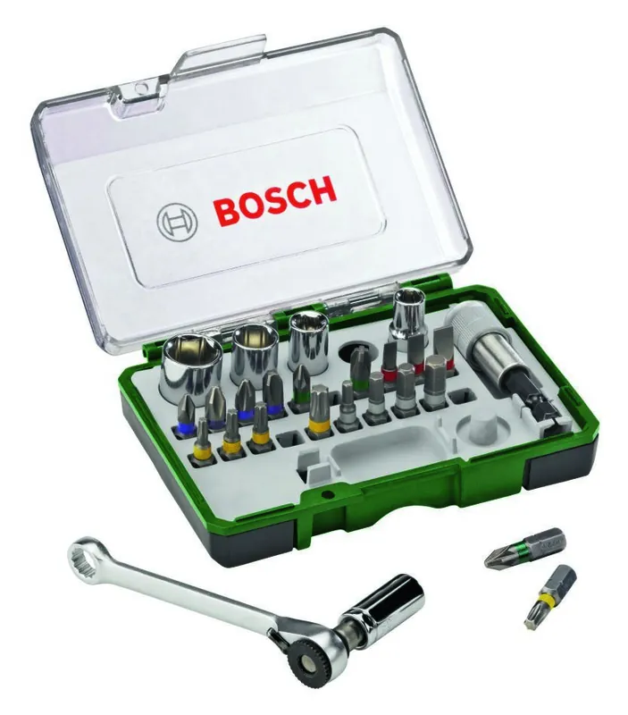 Bosch Vert Accessoires 2607017160 Promoline Set d‘embouts et de cliquets 27 pièces
