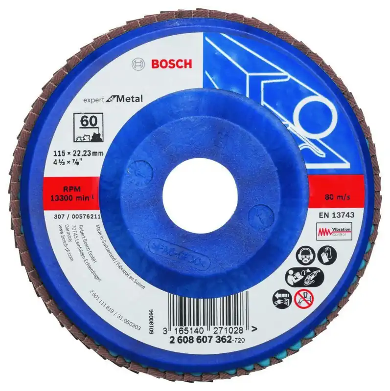 Bosch Bleu Accessoires 2608607362 1x disque à lamelles 115, K60 EFM