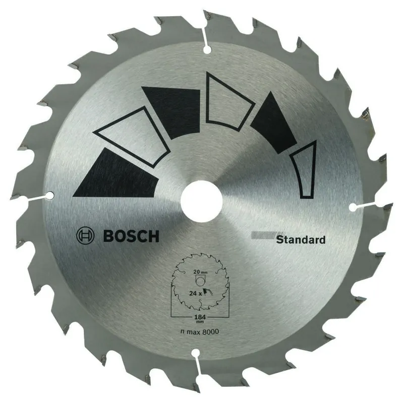 Bosch Bleu Accessoires 2609256B57 Lame de scie circulaire Standard 184x20 T24