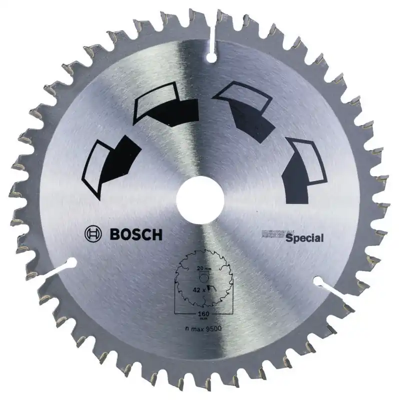 Bosch Bleu Accessoires 2609256887 Lame de scie circulaire SPECIAL 160X2X20/16,T42