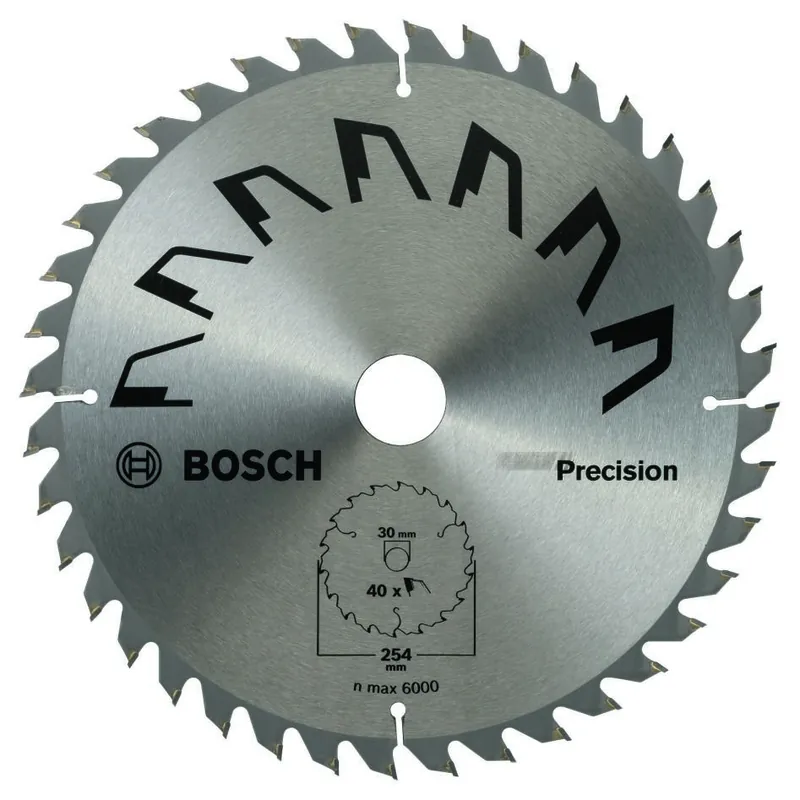 Bosch Bleu Accessoires 2609256B59 Lame de scie circulaire Précision 254x2x30 T40 (1)