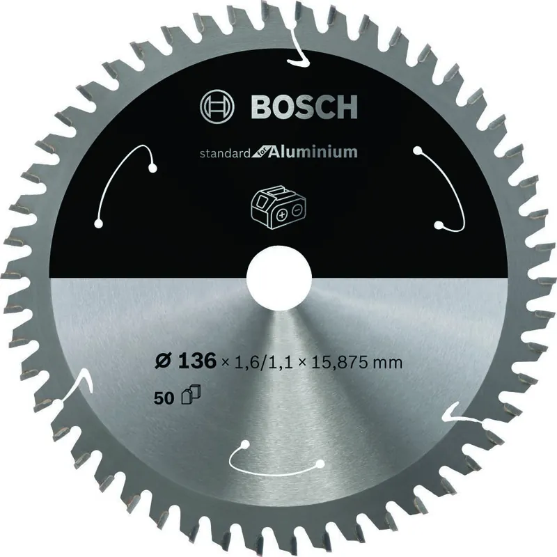 Bosch Bleu Accessoires 2608837753 Lame ST ALU 136x15.875x1.6/1.1x50T ACCU