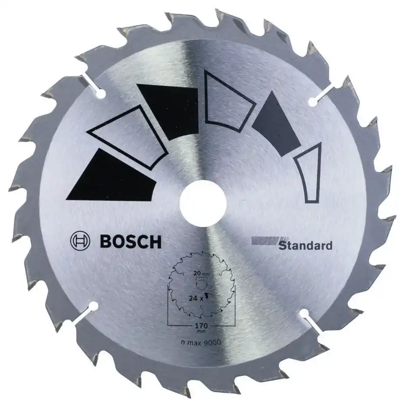 Bosch Bleu Accessoires 2609256812 Lame de scie circulaire BASIC 170X22X20/16,T24