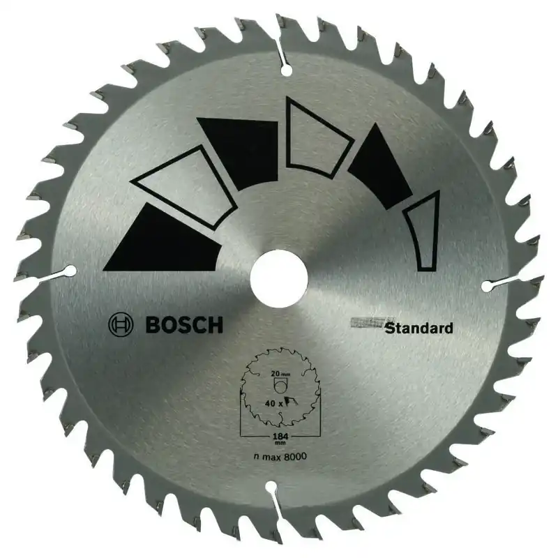 Bosch Bleu Accessoires 2609256B56 Lame de scie circulaire Standard 184x20 T40